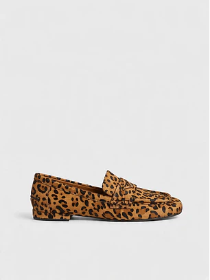 Mocassins em Pele V2571-95-2 Animal Print - ABF-97 by exé 