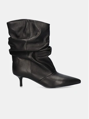 Bota de Salto Enrrugada V1523C-2-1 Preto - Be Free by exé