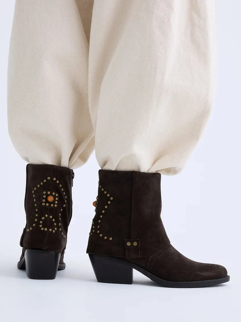 Bota de Camurça 18737-81 Castanho - ABF-97 by exé  5