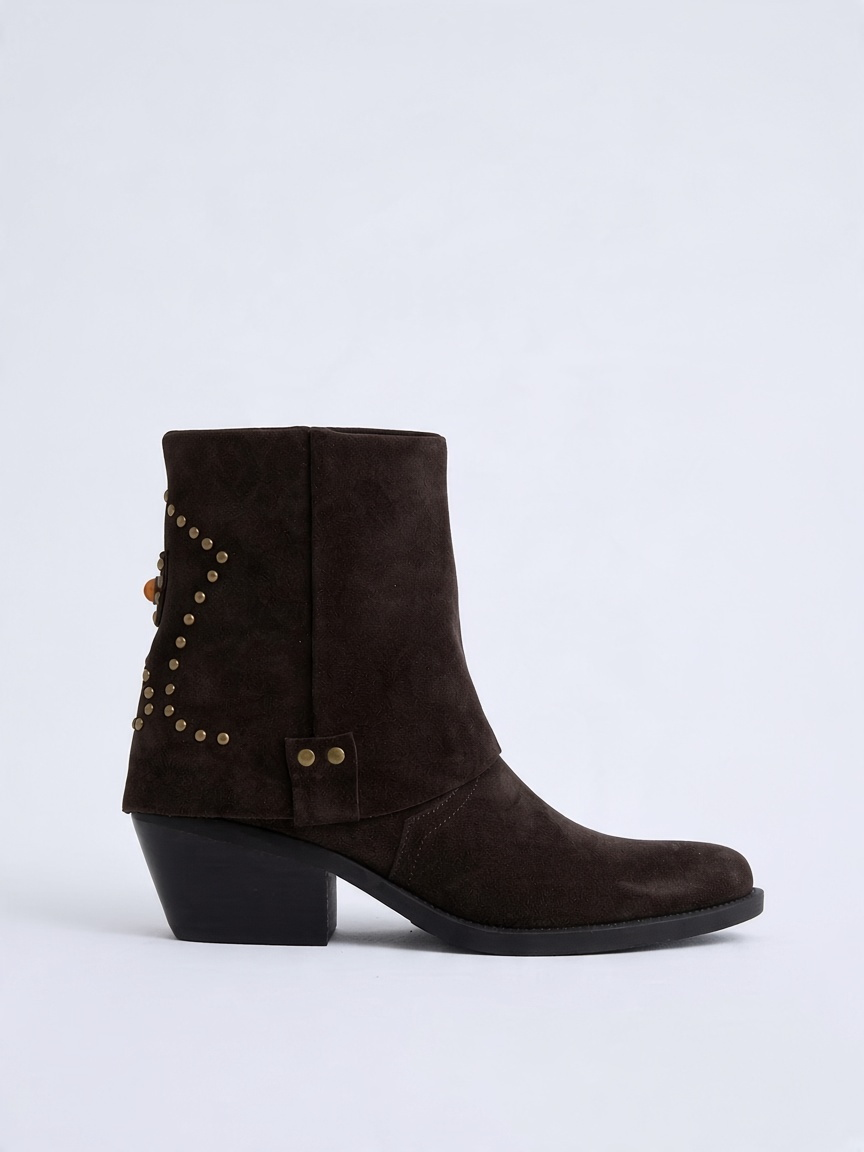 Bota de Camurça 18737-81 Castanho - ABF-97 by exé  1