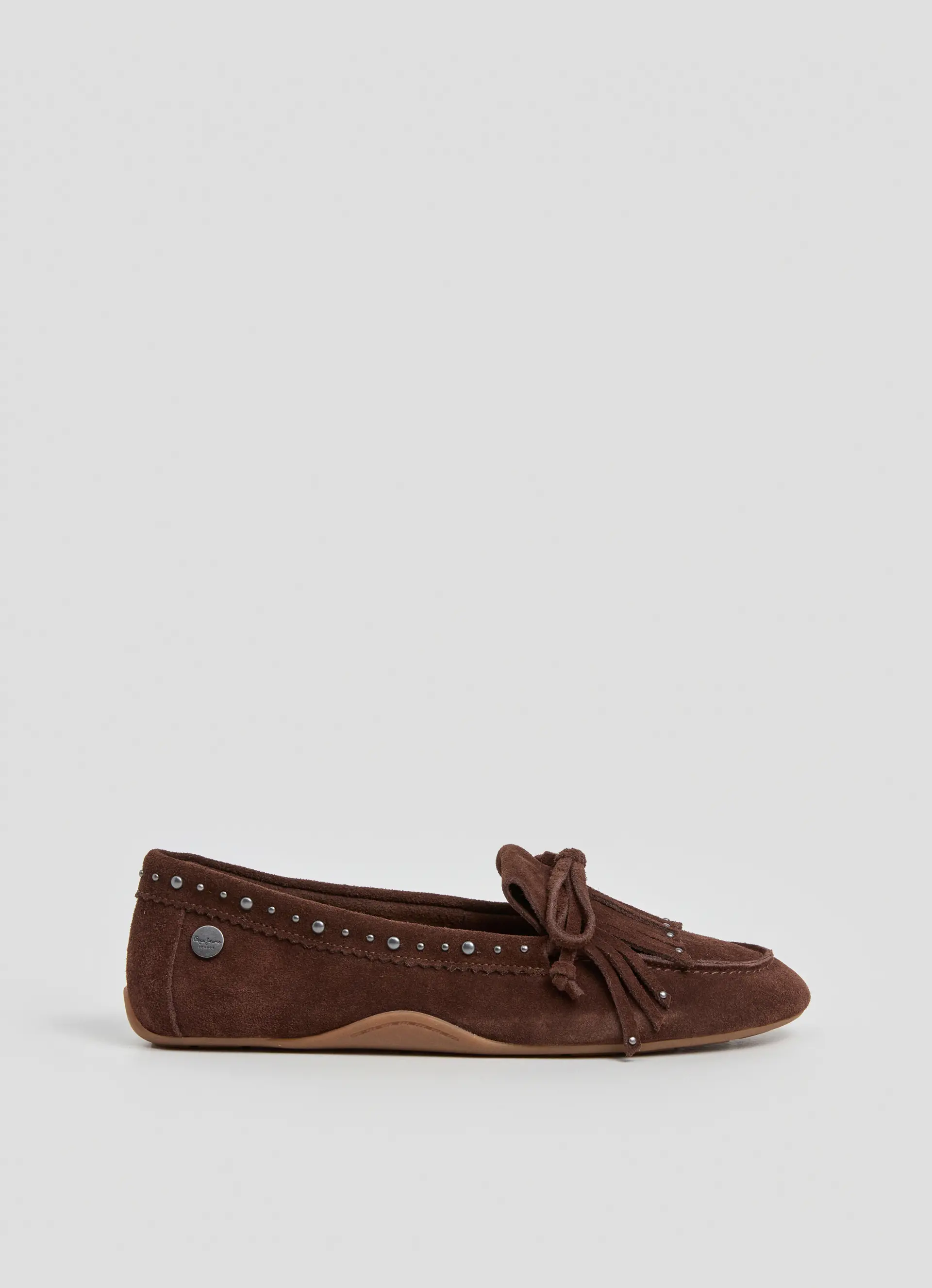 Mocassins em Camurça Noa Fringes Castanho - Pepe Jeans  1