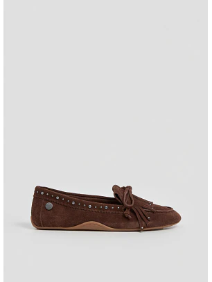 Mocassins em Camurça Noa Fringes Castanho - Pepe Jeans 