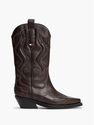 Bota Texana ARCHIVE COWBOY Castanho - Tommy Hilfiger
