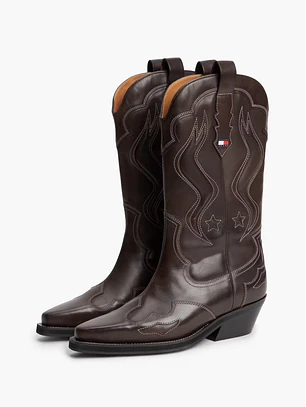 Bota Texana ARCHIVE COWBOY Castanho - Tommy Hilfiger