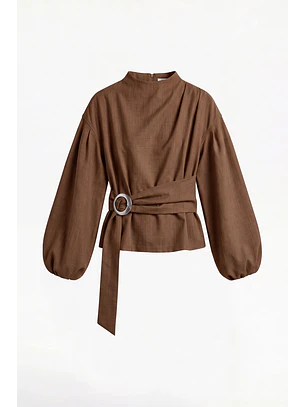 Blusa Ayla Castanho - SAHOCO