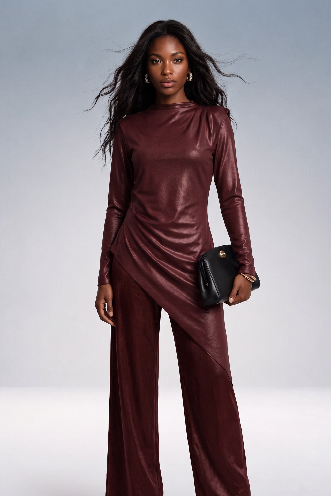 Blusa Comprida Bordeaux - SAHOCO 1