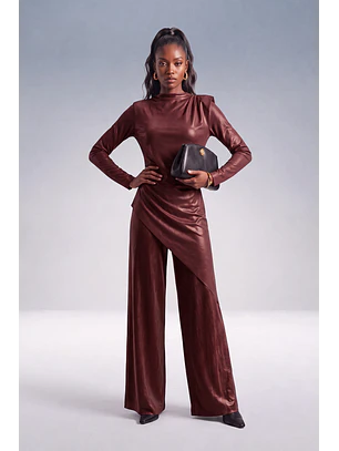 Blusa Comprida Bordeaux - SAHOCO