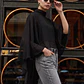 Blusa Manga Comprida Vesper Maxi Preto - SAHOCO   - Thumbnail 1