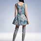 Vestido Curto CALLA Floral Azul - SAHOCO  - Thumbnail 2