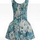 Vestido Curto CALLA Floral Azul - SAHOCO  - Thumbnail 7