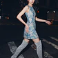Vestido Curto CALLA Floral Azul - SAHOCO  - Thumbnail 4