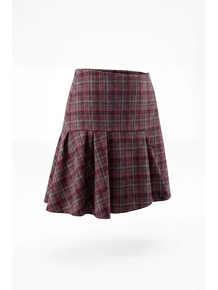Saia com pregas CLEO Bordeaux - SAHOCO