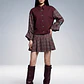 Saia com pregas CLEO Bordeaux - SAHOCO - thumbnail 1