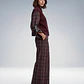 Camisa CLEO com Mangas Xadrez Bordeaux - SAHOCO - vignette 3