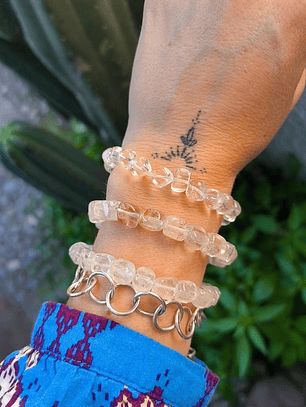 Pulsera cuarzo cristal