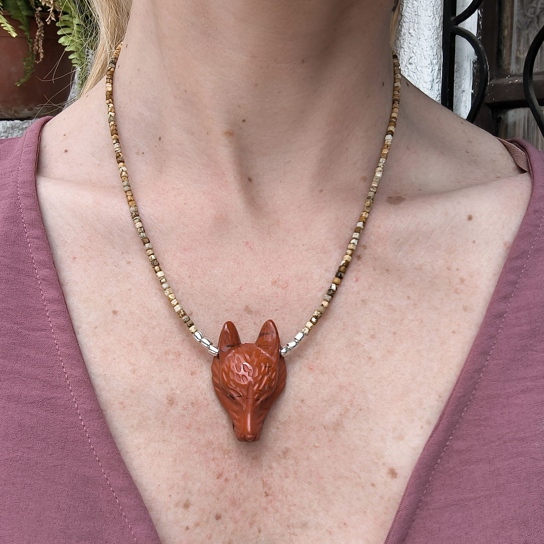 Loba jaspe rojo y jaspe paisaje  3