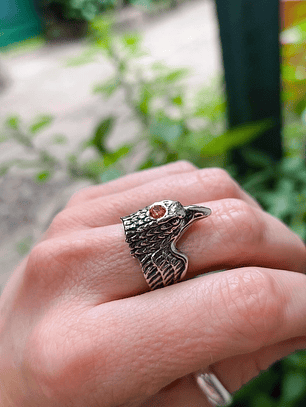 Anillo Aguila Sagrada naranjo