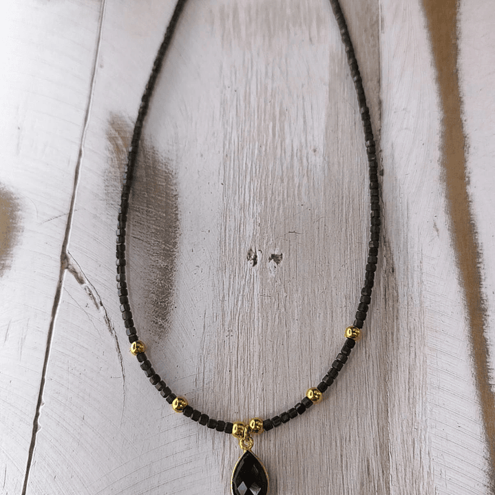 Collar obsidiana + onix ✨ 1