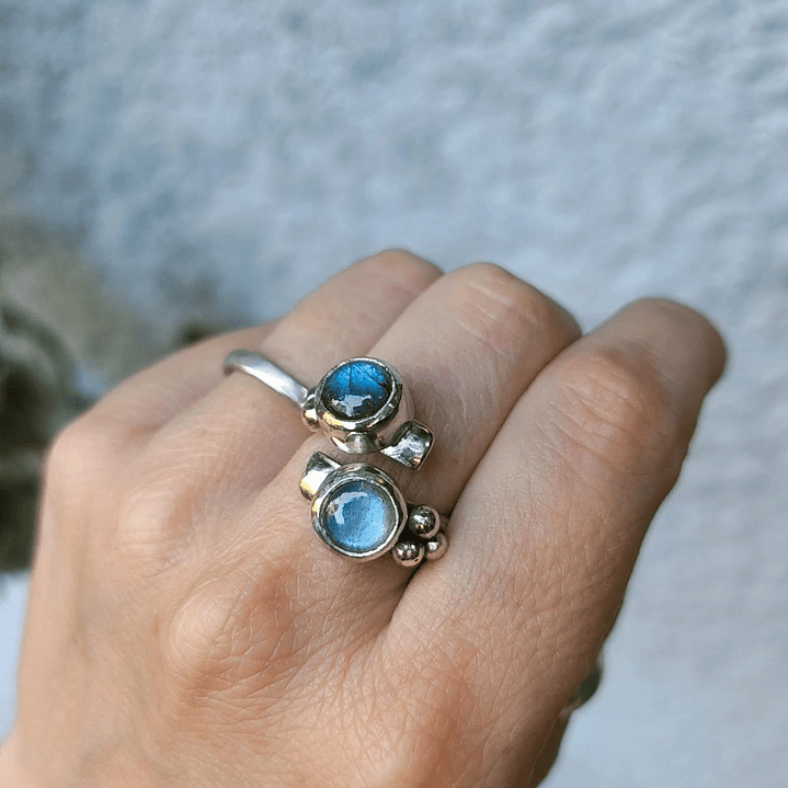Anillo doble labradorita 1