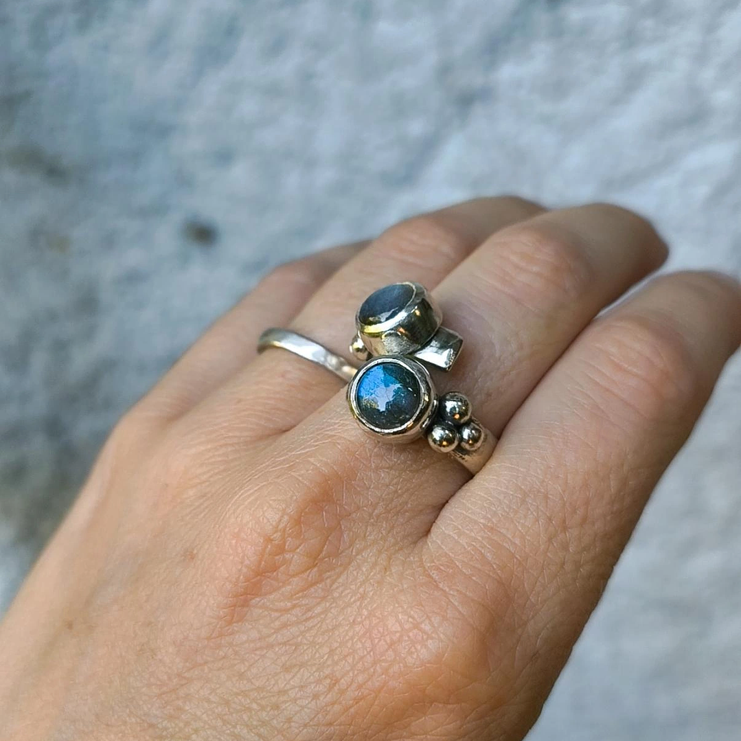 Anillo doble labradorita 3