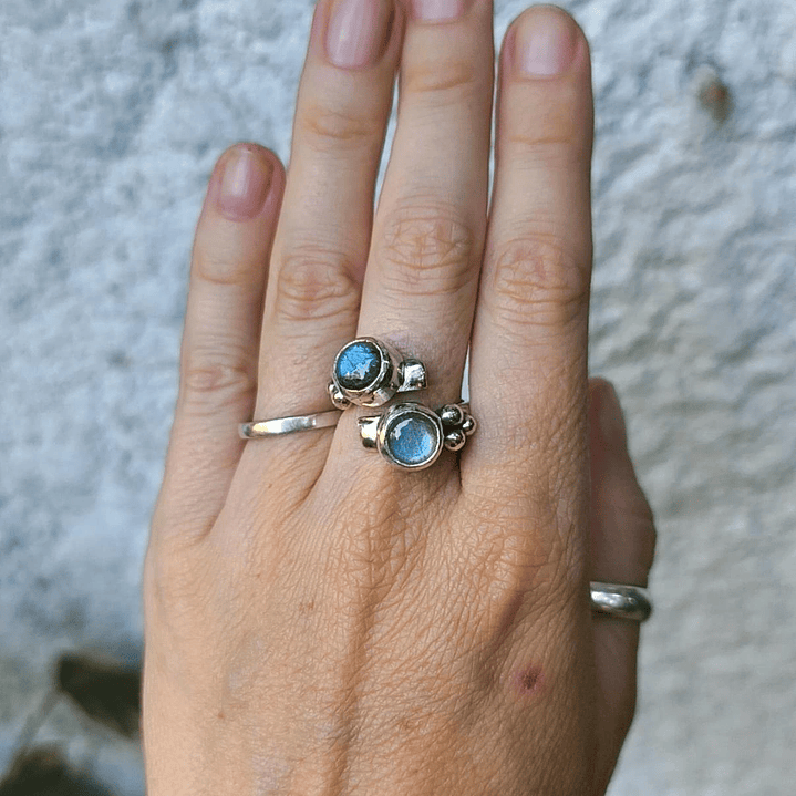 Anillo doble labradorita 4