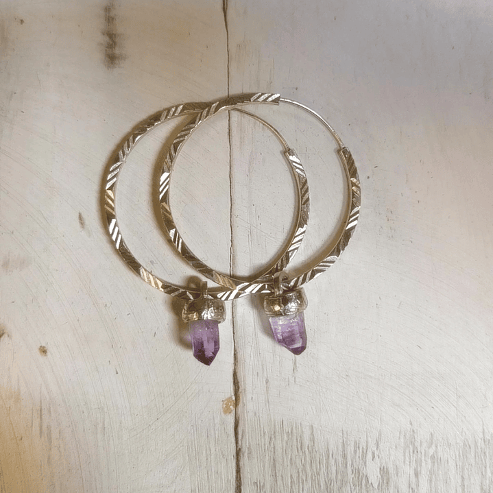 Argollas Queen amatista 1