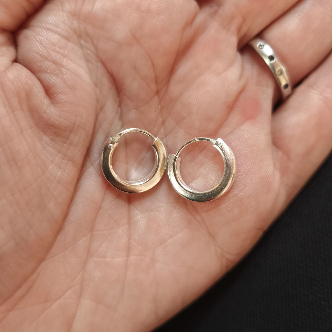 Argollas plata gruesa 1