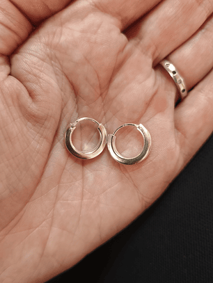 Argollas plata gruesa