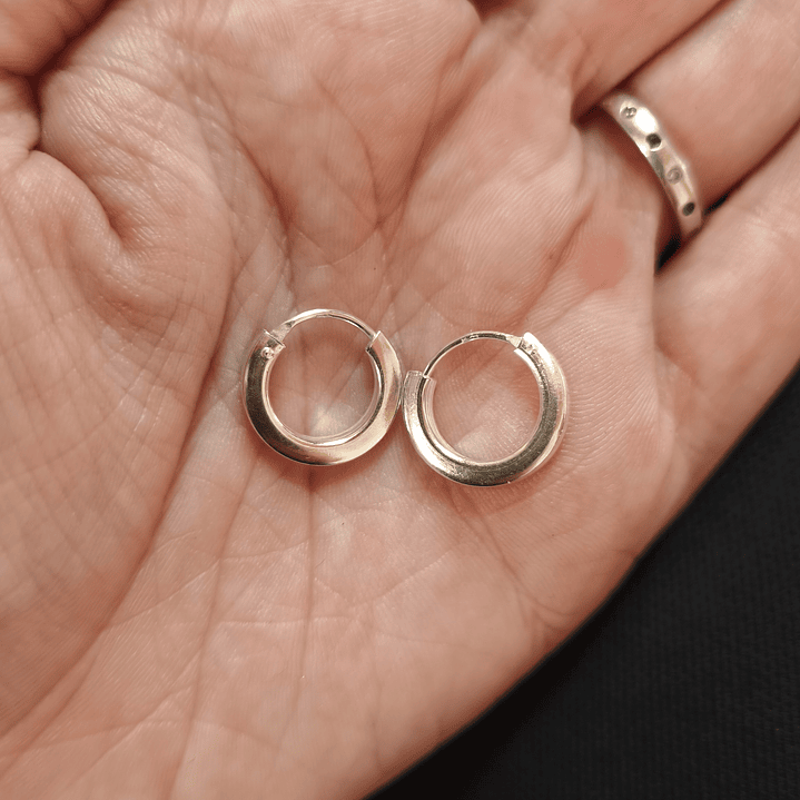 Argollas plata gruesa 1