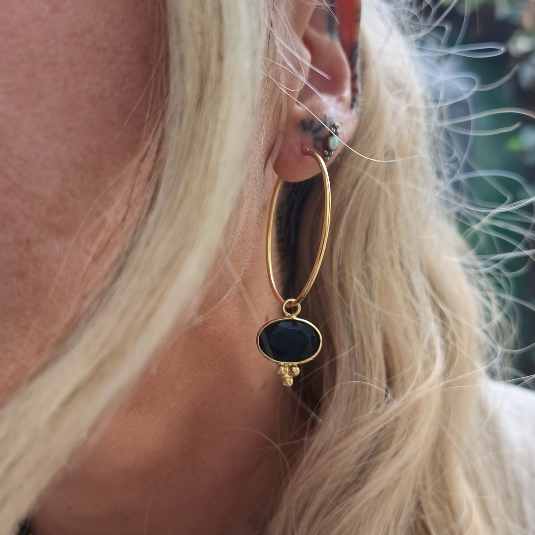 Argollas onix doré 1