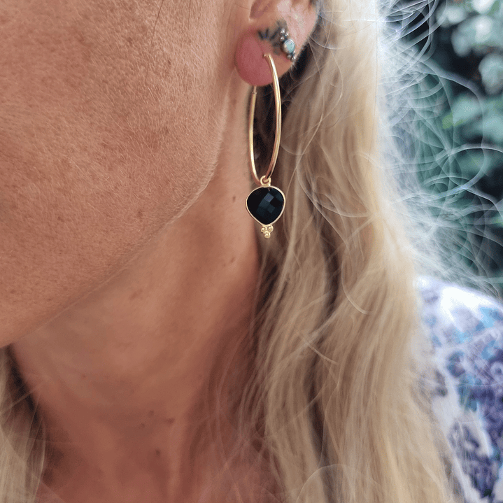 Argollas Lady onix oro 2