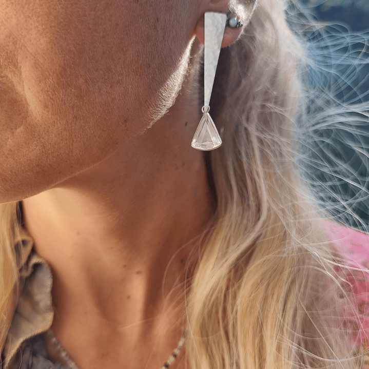 Aros triangulo cuarzo cristal 2