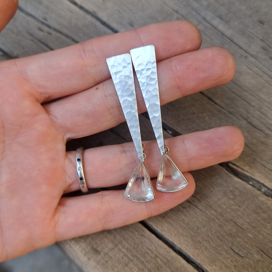 Aros triangulo cuarzo cristal 1