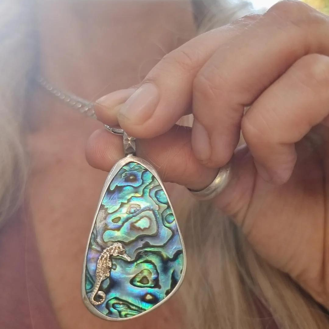Colgante Abalone caballito mar 1