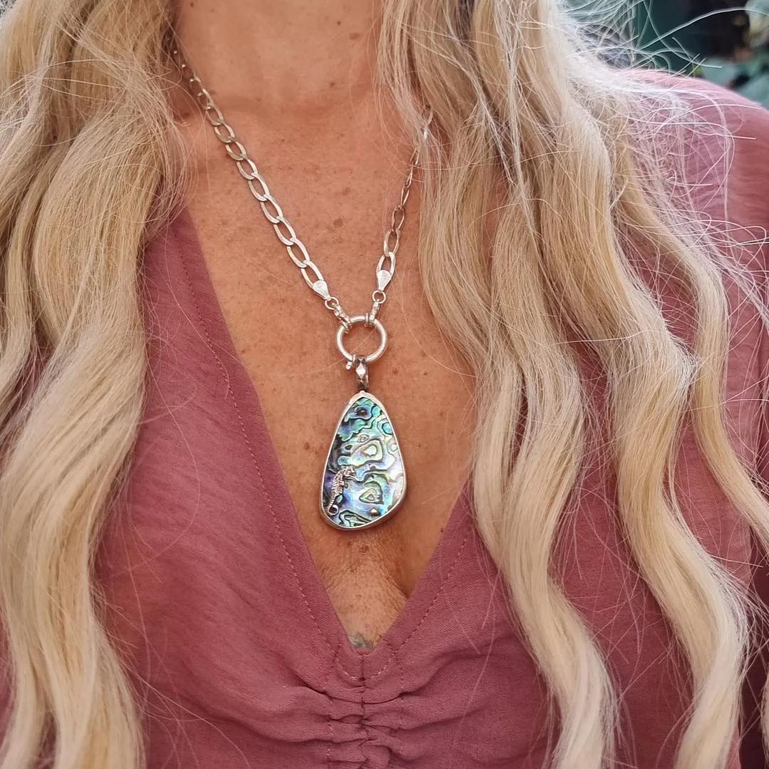 Colgante Abalone caballito mar 2