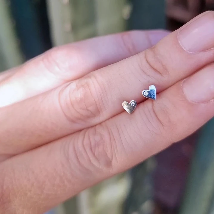 Corazon mini con zircon plata 1