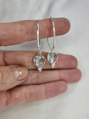 Argolla lady cristal aguamarina