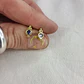 Studs zircon amatista baño oro 18k - Miniatura 1
