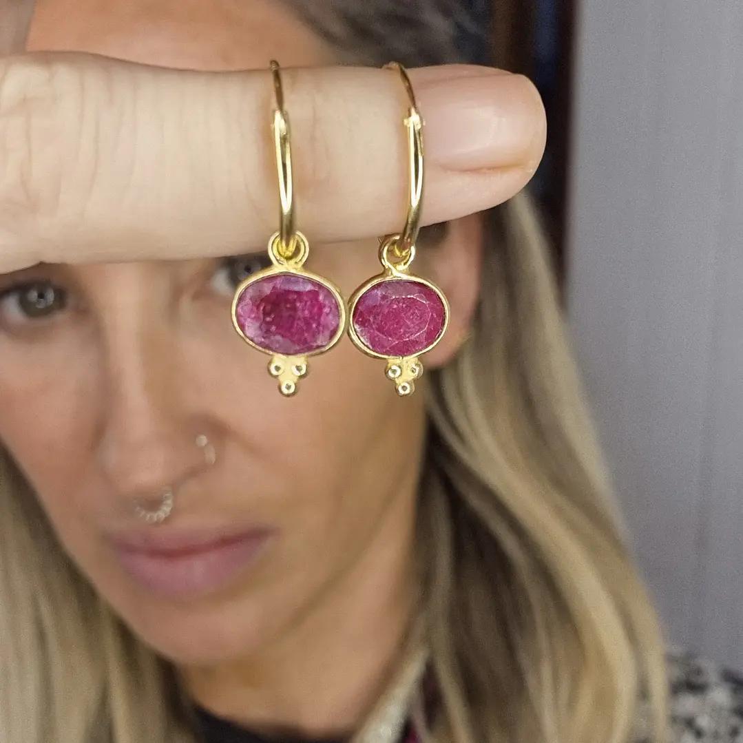 Argollas Fancy raiz de rubí 1