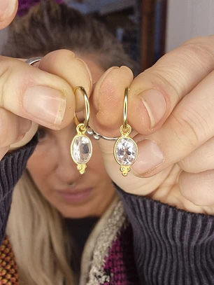 Argollas Fancy topacio blanco