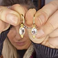 Argollas Fancy topacio blanco - Miniatura 1