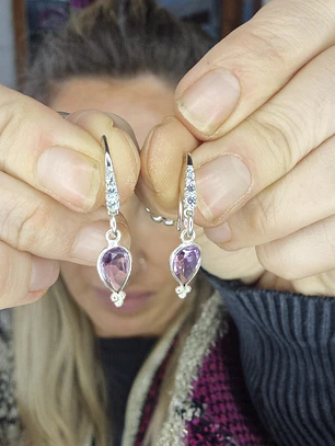 Aros Fancy amatista 