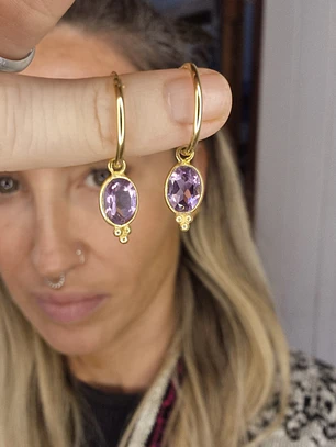 Argollas Fancy Amatista