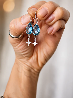 Argollas cristal destello