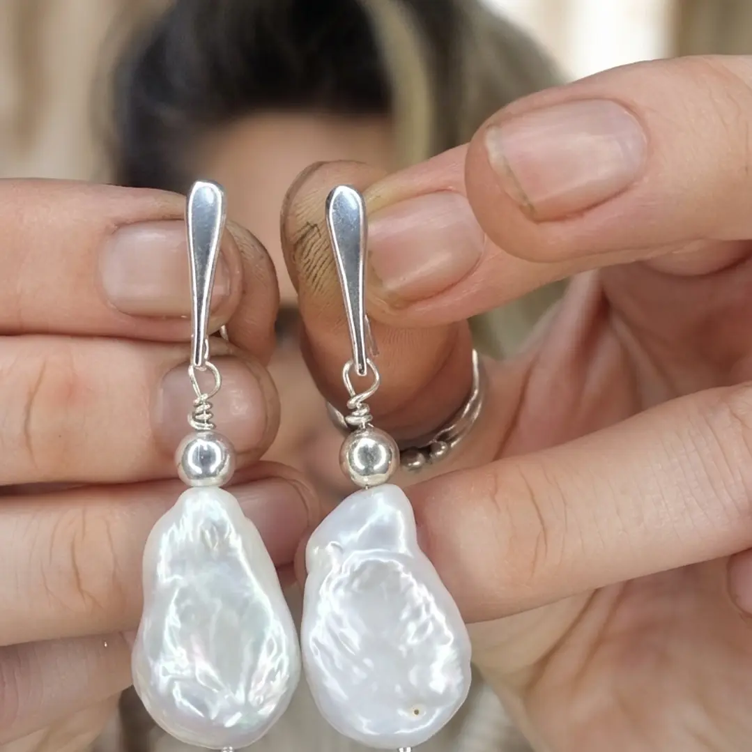 Aros perla barroca XL 1
