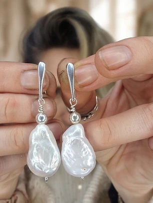 Aros perla barroca XL