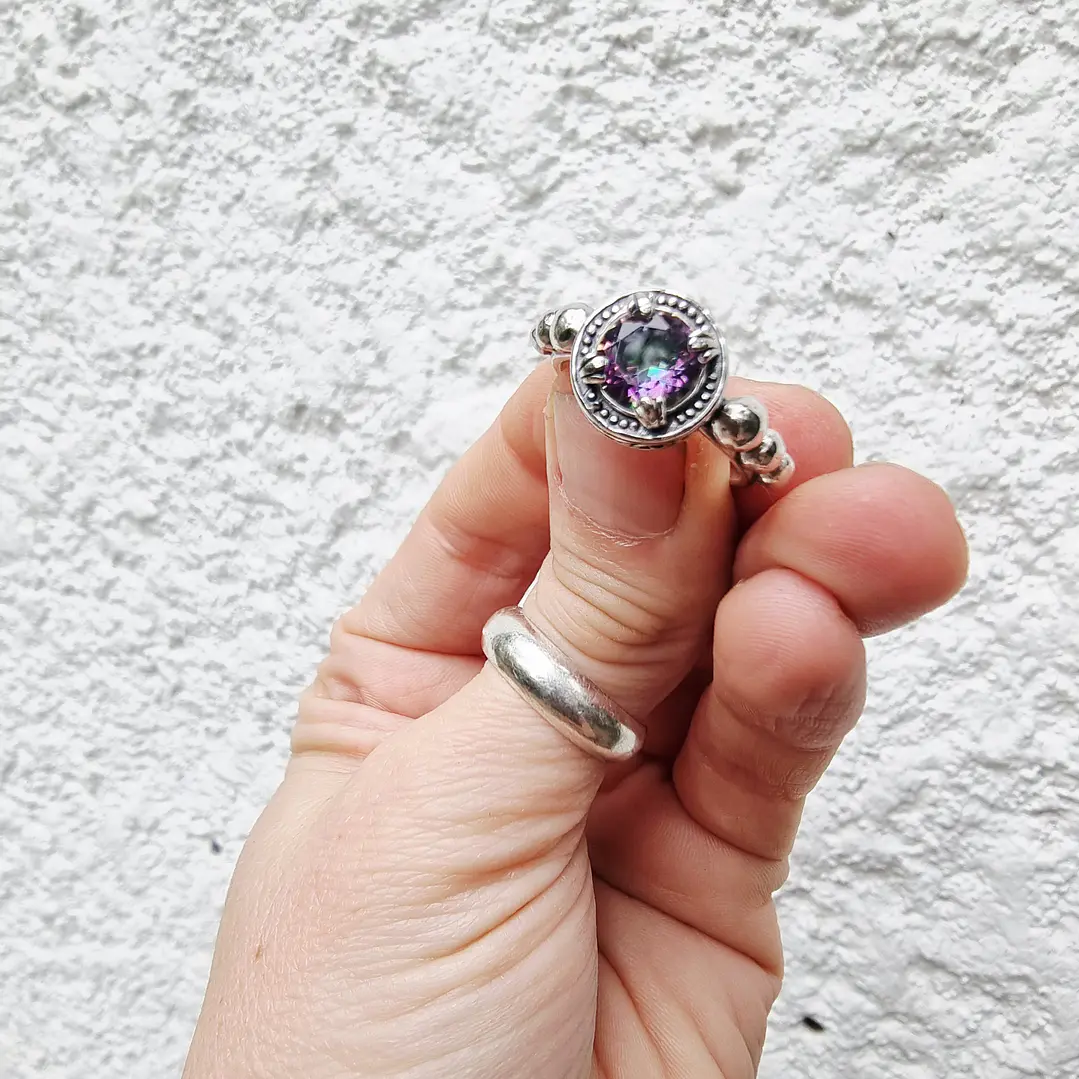 Anillo Vintage Topacio Místico 1