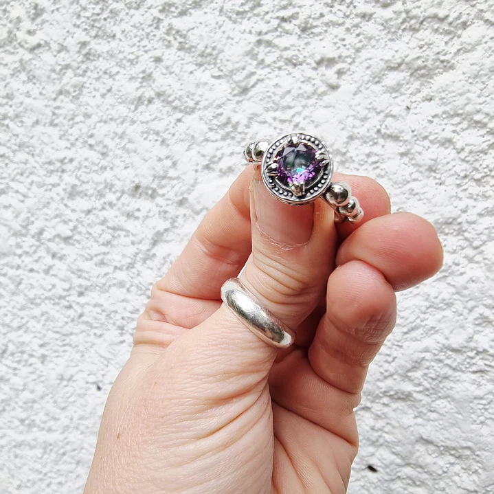 Anillo Vintage Topacio Místico 1