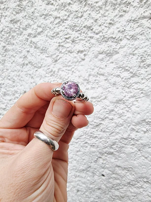 Anillo Vintage Circón Rosé
