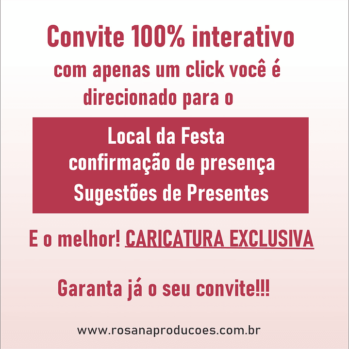 Convite interativo + Caricatura digital  2